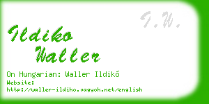 ildiko waller business card